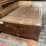 Ca. 216x Angelim Pedra Planken Geschaafd, 21x90mm, lengte 87/245cm, 86